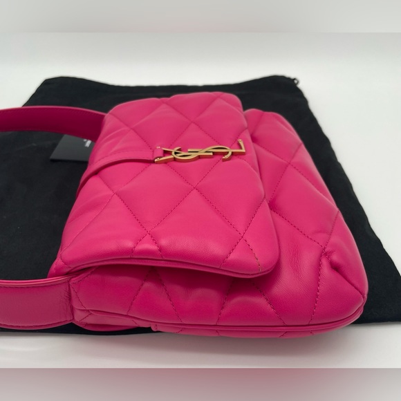 BRAND NEW Saint Laurent YSL Le 57 Leather Shoulder Bag Quilted Purse Pink! - Picture 9 of 16